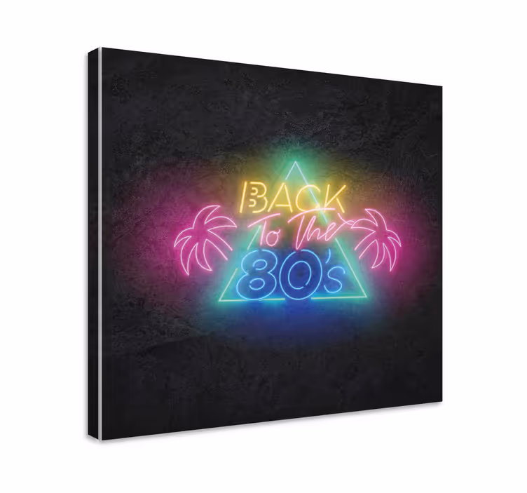 Back to the 80s logo quote canvas - TenStickers