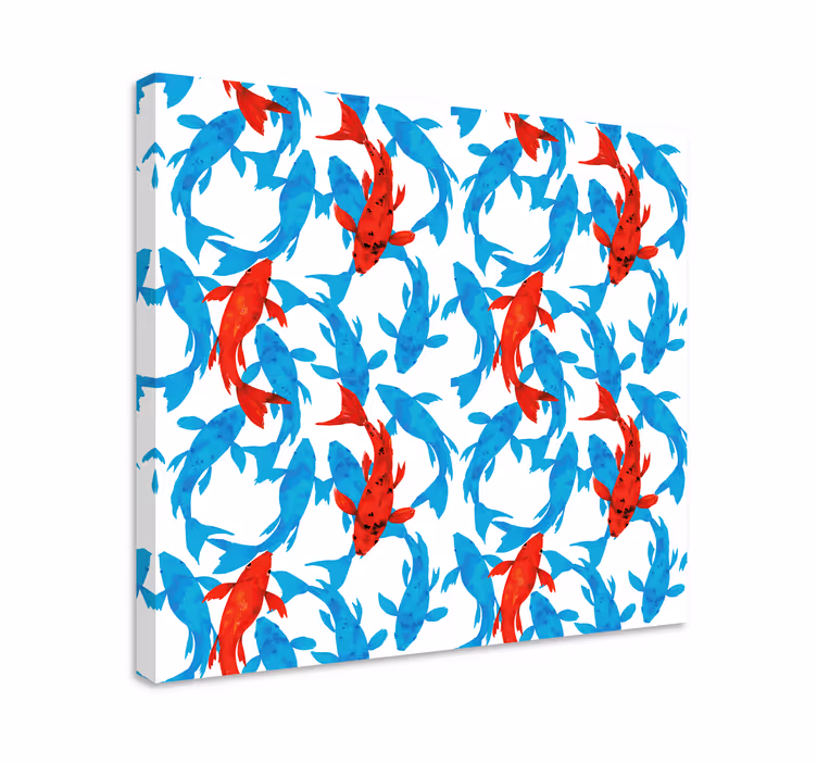 Modern canvas art colorful fish artwork - TenStickers