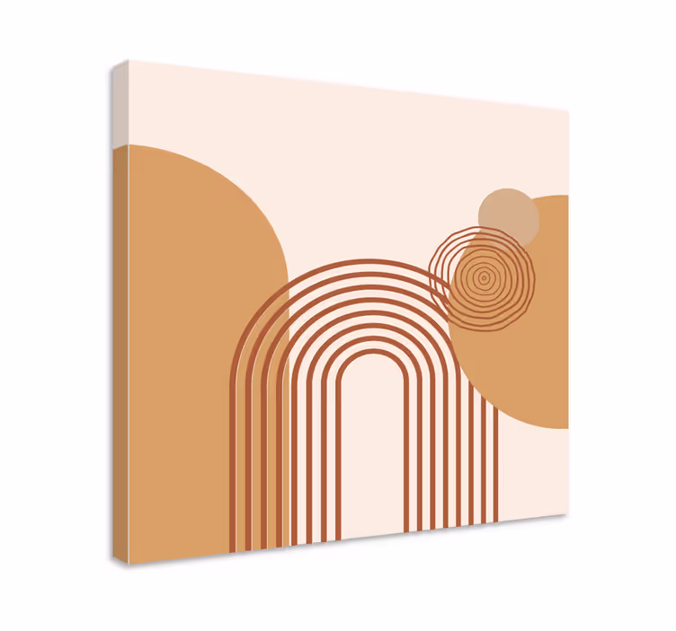 New warm geometric style modern canvas - TenStickers