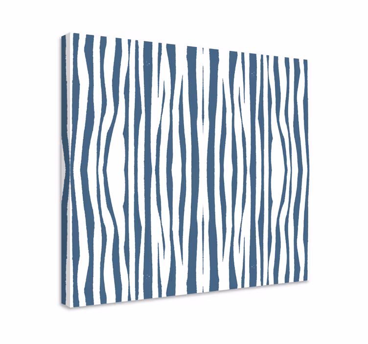 Floral canvas wall art with striped animal design - TenStickers