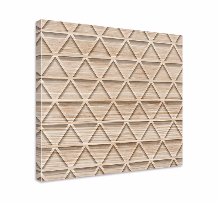 Geometric canvas with elevated triangle patterns - TenStickers