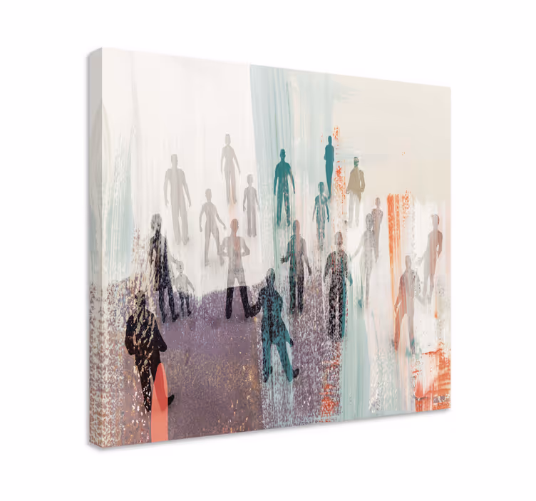 People canvas with abstract human shapes - TenStickers