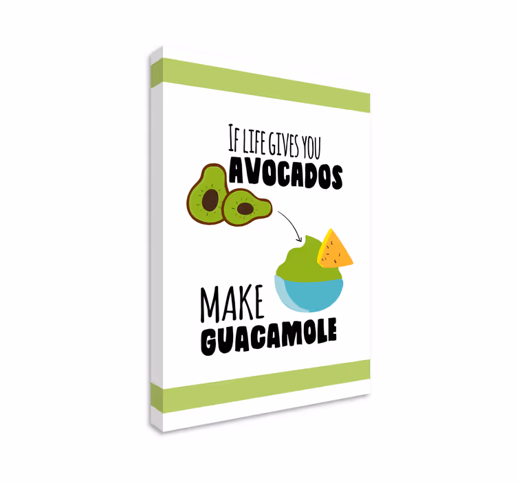 Funny Avocado Pun quote canvas - TenStickers