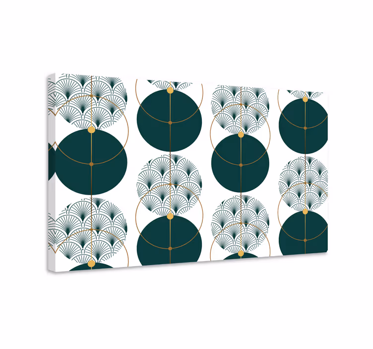 Modern canvas art geometric fan design - TenStickers