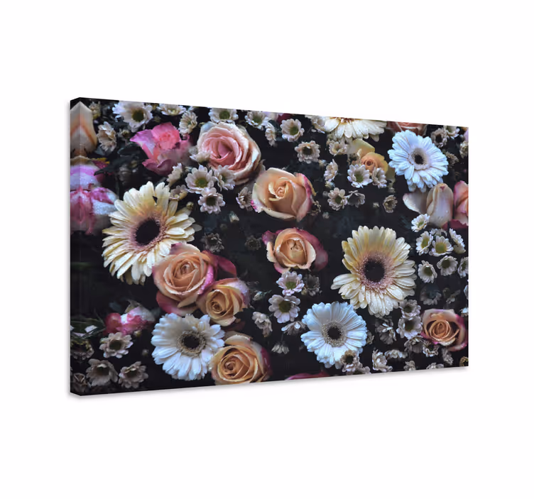 Elegant style  vintage flowers flower canvas - TenStickers
