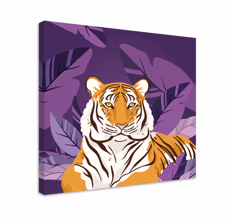 Animal canvas wall art majestic tiger portrait - TenStickers