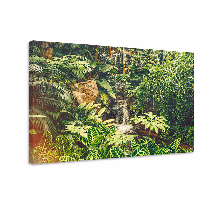 Green tropical forest landscape canvas - TenStickers