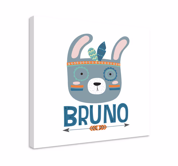 People canvas adorable bunny face - TenStickers