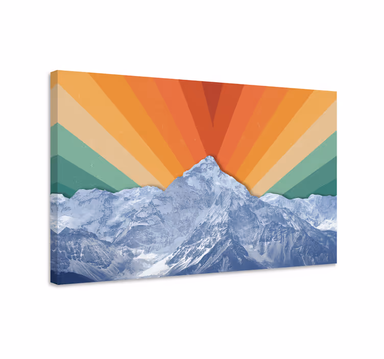 Landscape canvas majestic mountain sunrise - TenStickers