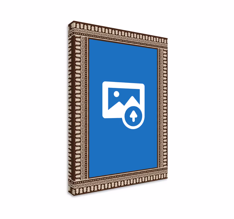 Custom photo bohemian frame personalised canvas - TenStickers