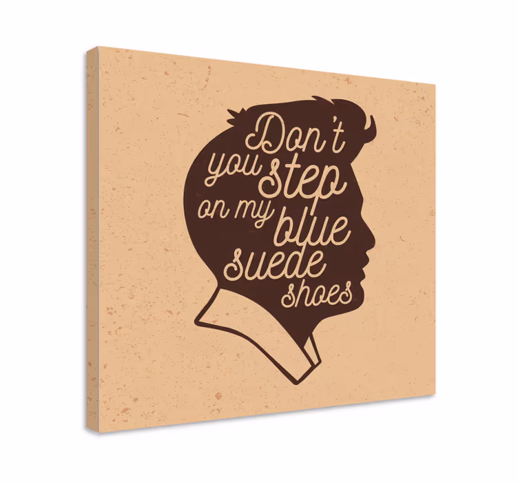 Blue suede shoes music canvas art - TenStickers