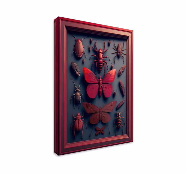 Coleção de insetos em molduraFramed Insect Collection living room - TenStickers