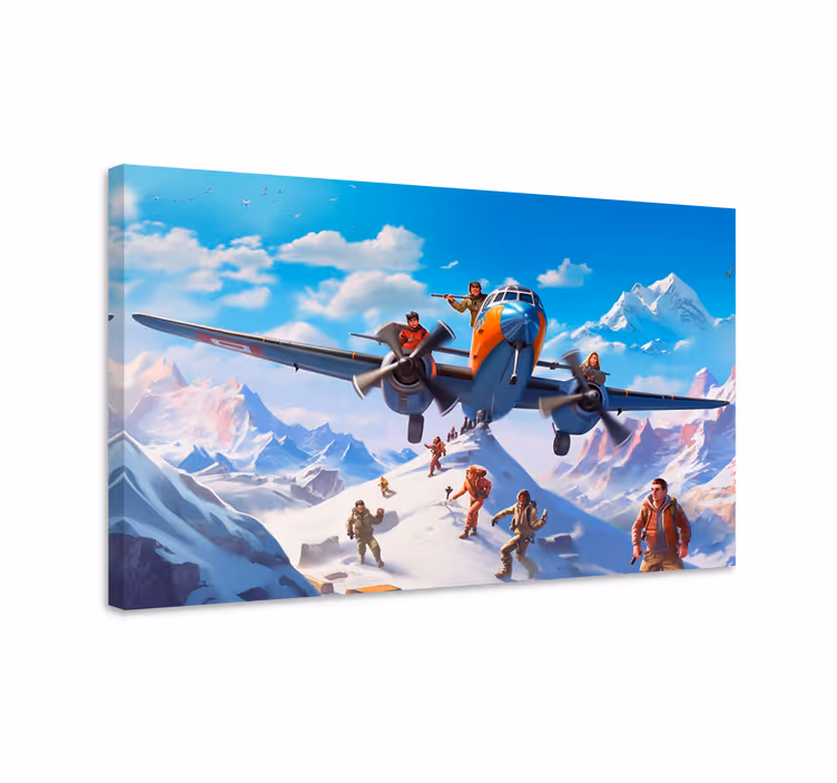 characters on an aeroplane gamer wall print - TenStickers