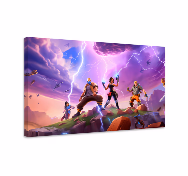 characters in a storm gamer wall print - TenStickers