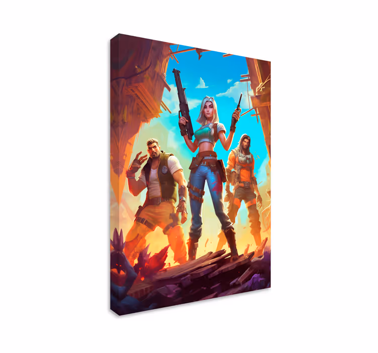 warriors in an abandoned place gamer wall print - TenStickers