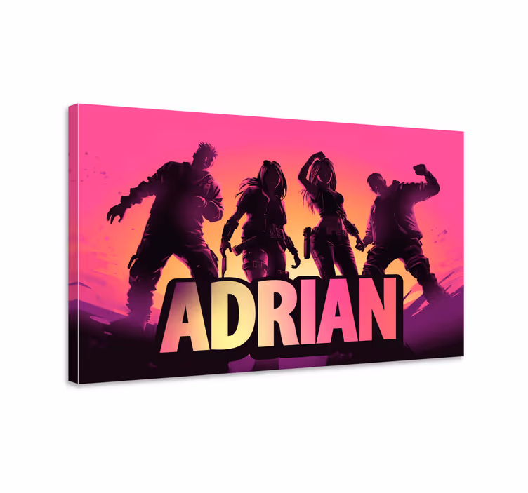 dancing characters gamer wall print - TenStickers