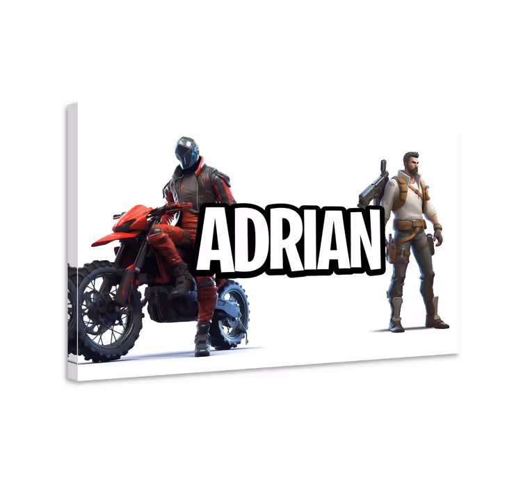 personalized characters name gamer wall print - TenStickers