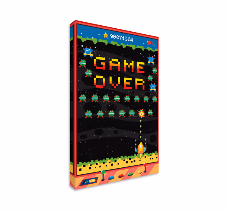 8 bits arcade screen gamer wall print - TenStickers