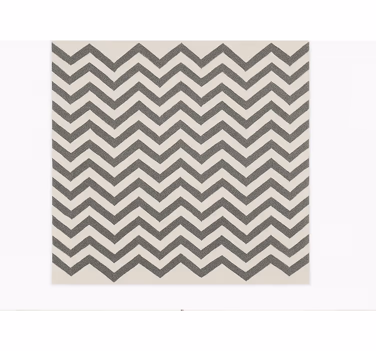 Chevron zigzag pattern dining room vinyl rug - TenStickers
