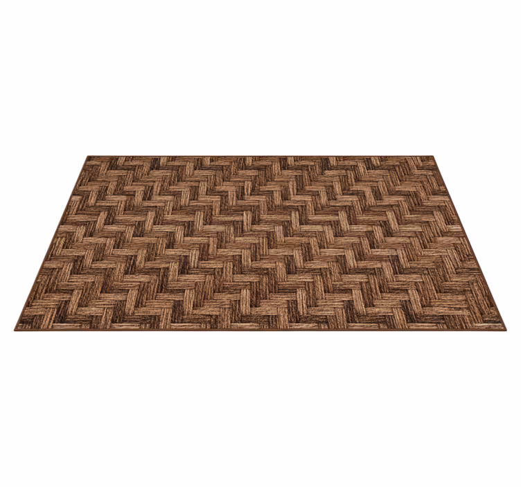 Vinyl rug with brown fabric effect - TenStickers