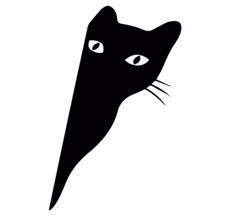 Glancing cat animal vinyl rug - TenStickers