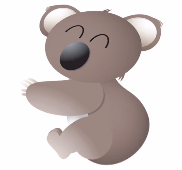 Happy koala animal vinyl rug - TenStickers