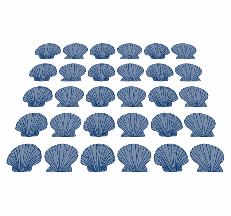 Animal vinyl rug in seashell blue shades - TenStickers