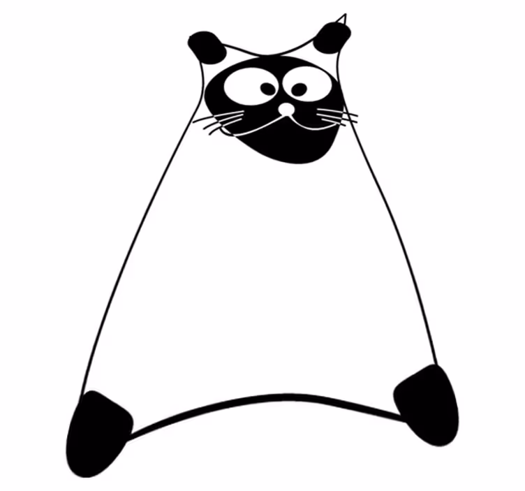 Animal vinyl rug original monochrome outline - TenStickers