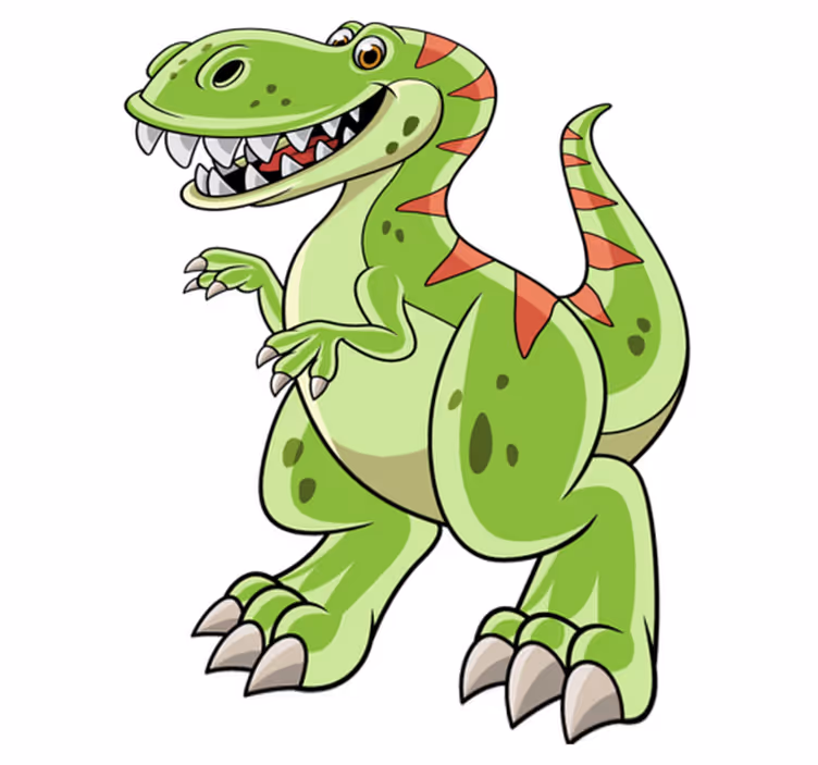 Animal vinyl rug cartoon tyrannosaurus rex - TenStickers