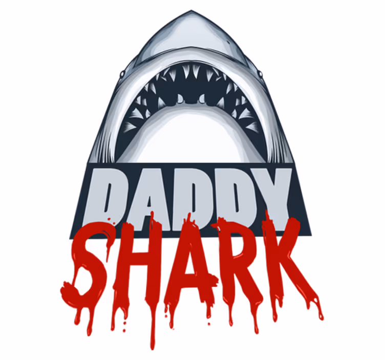 Daddy shark animal vinyl rug - TenStickers