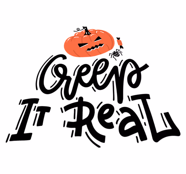 Halloween vinyl rug creepy pumpkin design - TenStickers