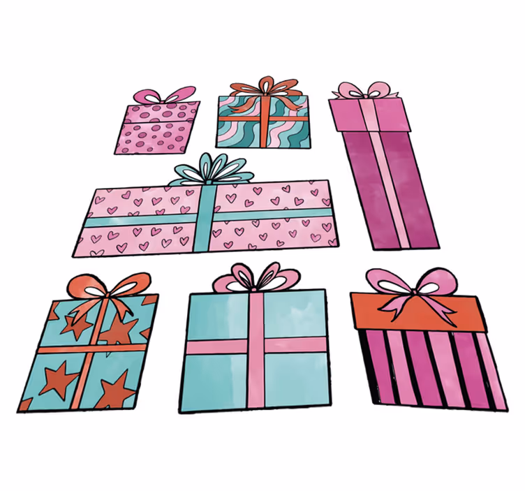 Christmas vinyl rug holiday gift set - TenStickers