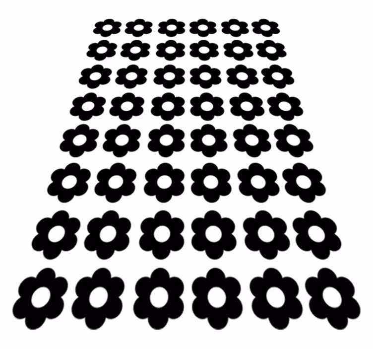 Flower vinyl rug floral sticker sheet - TenStickers