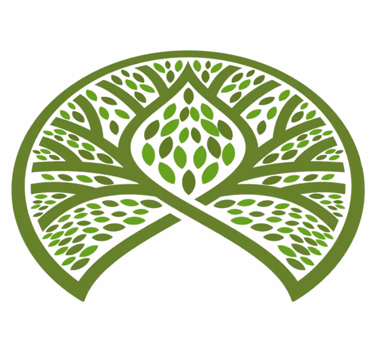 Flower vinyl rug leafy nature design - TenStickers