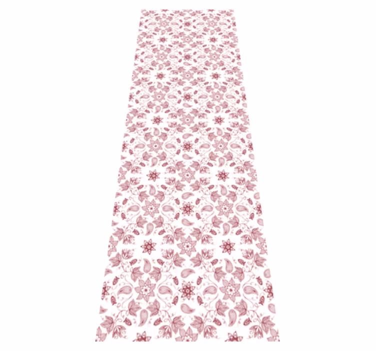Flower vinyl rug floral design mat - TenStickers