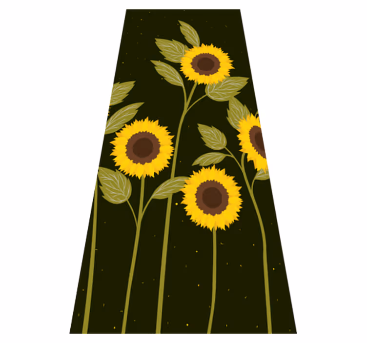 Sunflower field flower vinyl rug - TenStickers