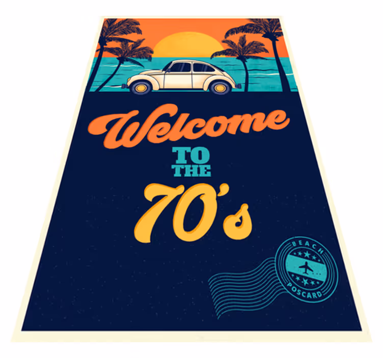 Vintage vinyl rug, step into the 70's vibe - TenStickers