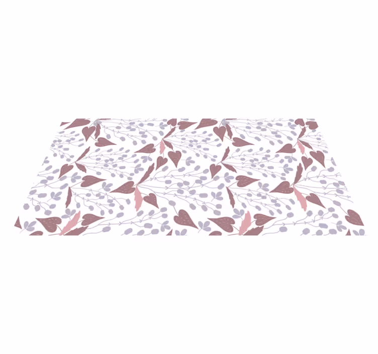 Flower vinyl rug with pastel vintage floral pattern - TenStickers
