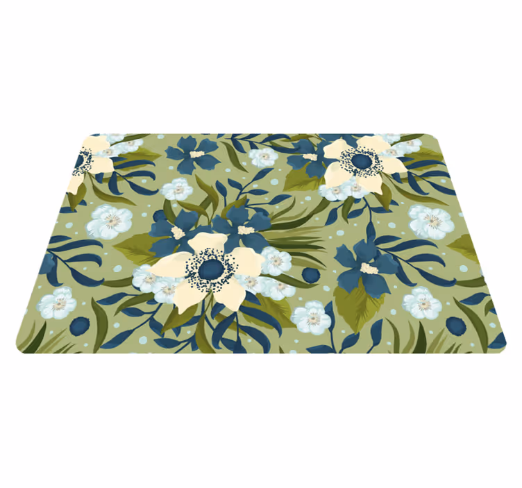 Summer colorful pattern flower vinyl rug - TenStickers
