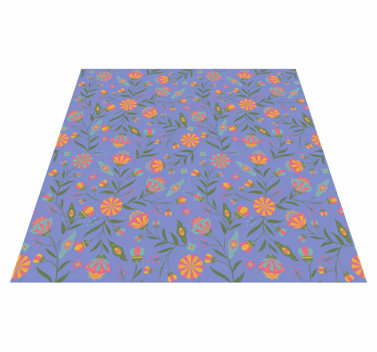 Cute design for kids flower vinyl rug - TenStickers