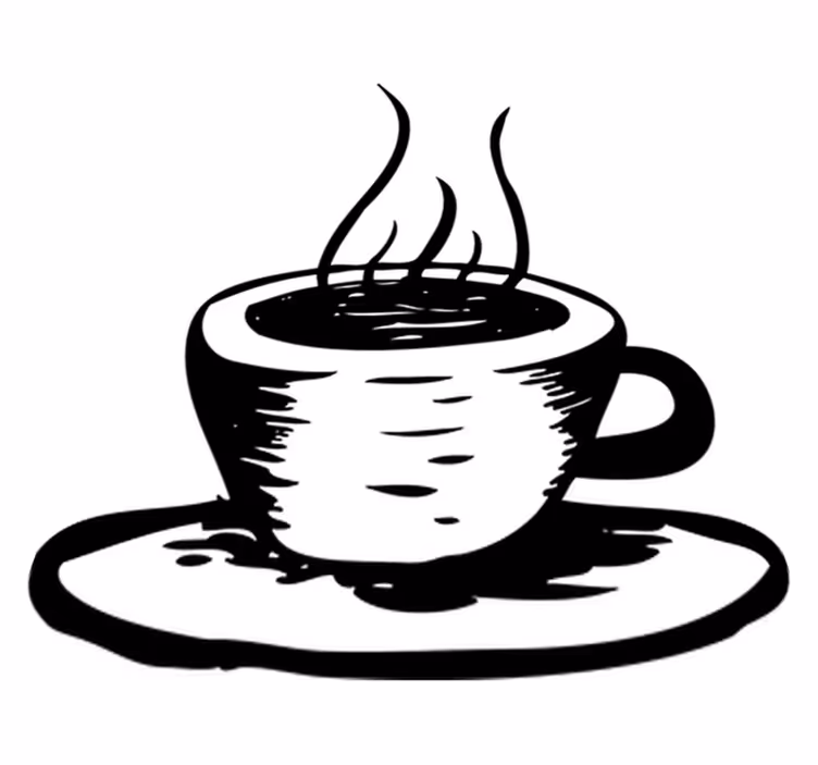 Kitchen vinyl rug coffee with milk - TenStickers