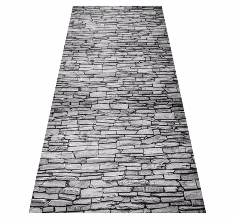 Dining room vinyl rug with neat bricks design - TenStickers