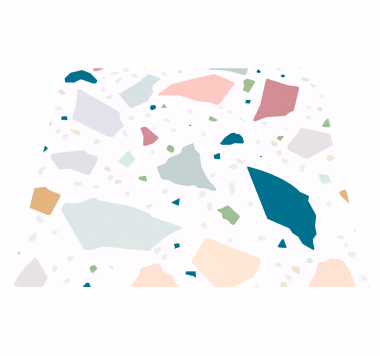 Kitchen vinyl rug in mediterranean terrazzo design - TenStickers