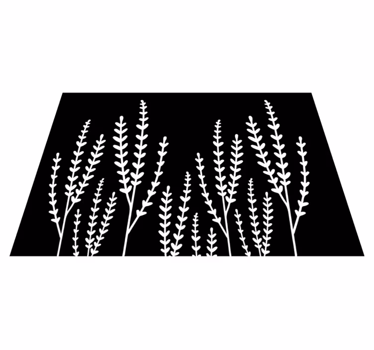 Black and white spikes bathroom vinyl rug - TenStickers