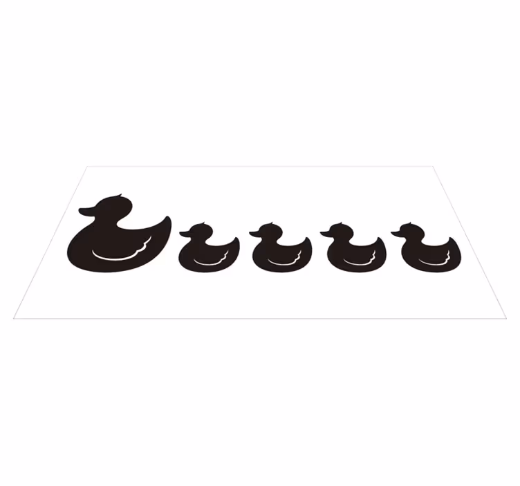 Bathroom vinyl rug rubber duck design - TenStickers