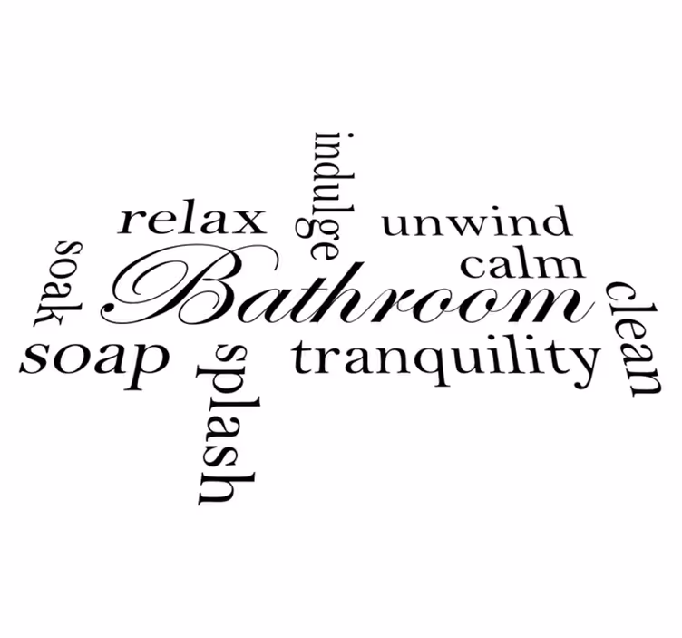 Tranquil oasis bathroom vinyl rug - TenStickers