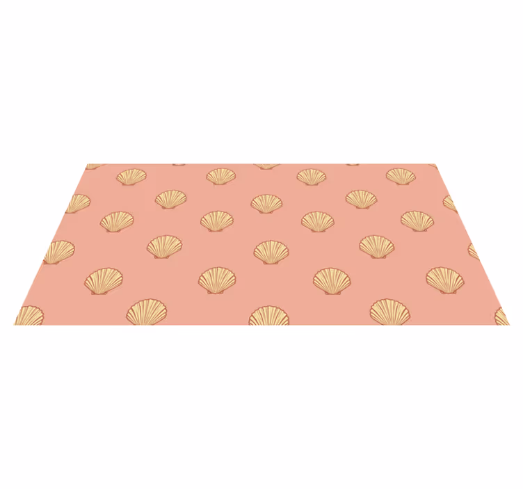 Flower vinyl rug seashell pattern decor - TenStickers