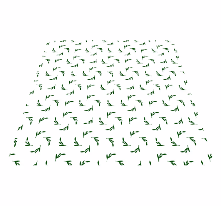 Flower vinyl rug with botanical leaf design - TenStickers