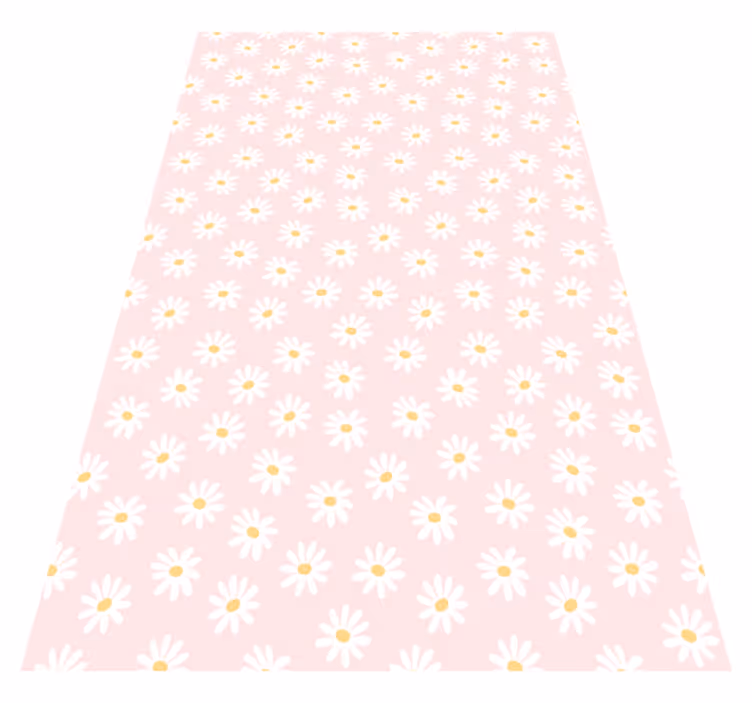 Flower vinyl rug daisy flower design - TenStickers