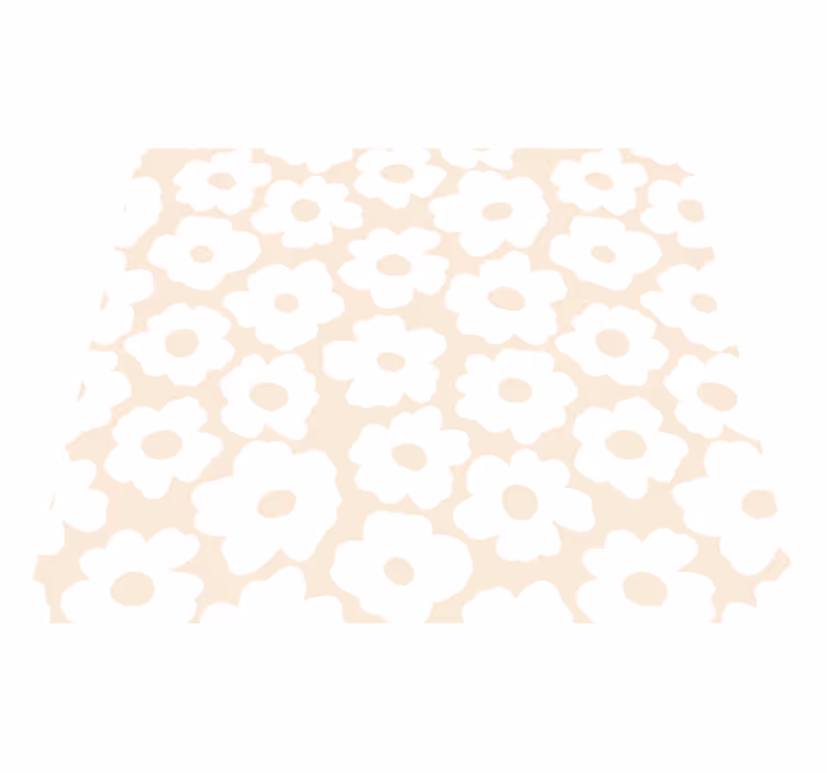 White poppy bedroom vinyl rug - TenStickers